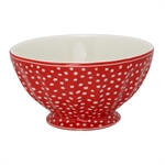 Dot red french bowl XL fra GreenGate - Tinashjem